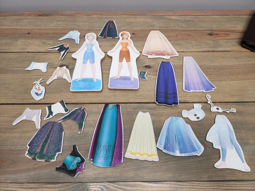 Disney Frozen Magnetic Wood Dress-Up Doll Pretend Play